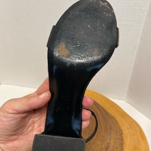 NINA Ankle Strap Block Heel Rhinestone Heels - Picture 7 of 9